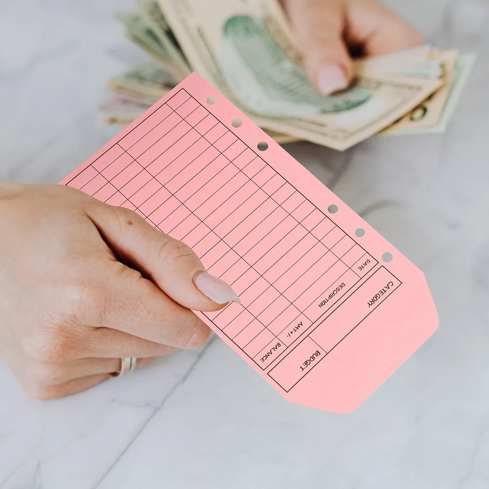 

24Pcs Kraft Paper Cash Multi-Hole Loose-Leaf Budget Sheets for Personal Finance and Money Management