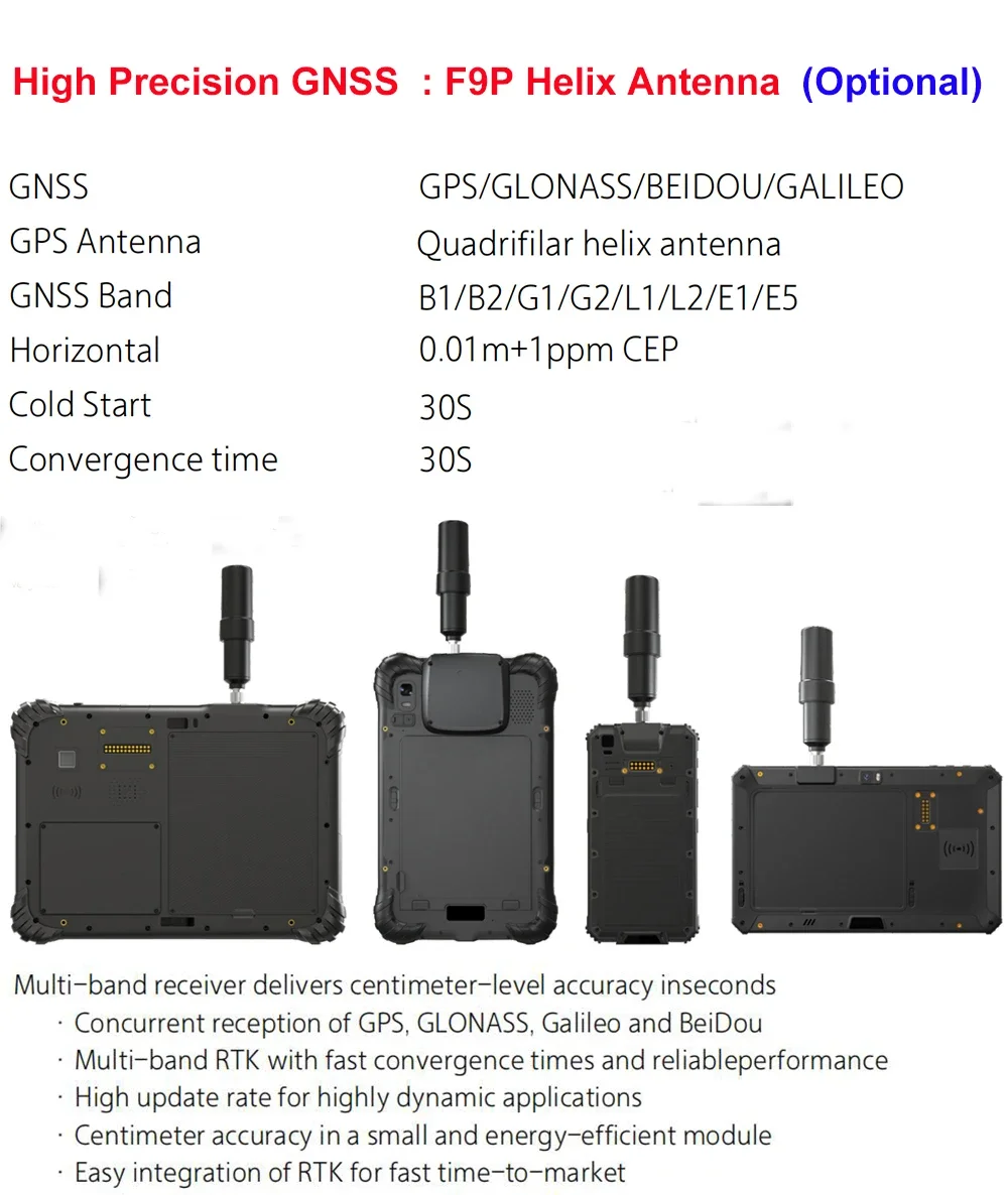 GNSS-Tablet PC resistente RTK, dispositivo Original de 10,1 pulgadas, procesador Qualcomm SDM632, 4GB de RAM, con GPS de alta precisión, en tiempo Real, intercambiable en caliente