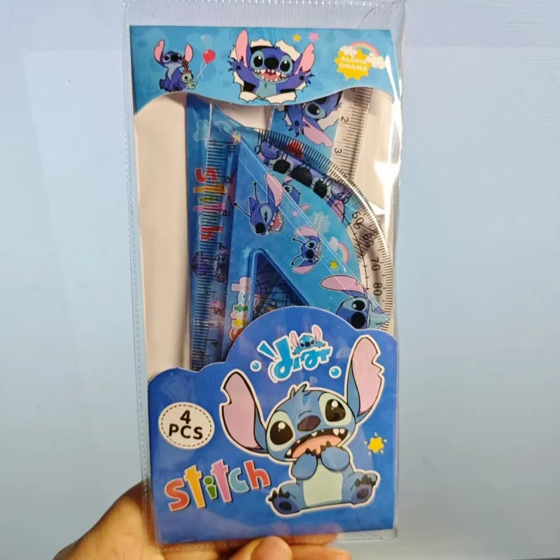 

1Set Disney Stitch Creative Ruler Sets Student Study Stationery Rulers Triangle Protractor School Supplies Wholesale Kid Gift