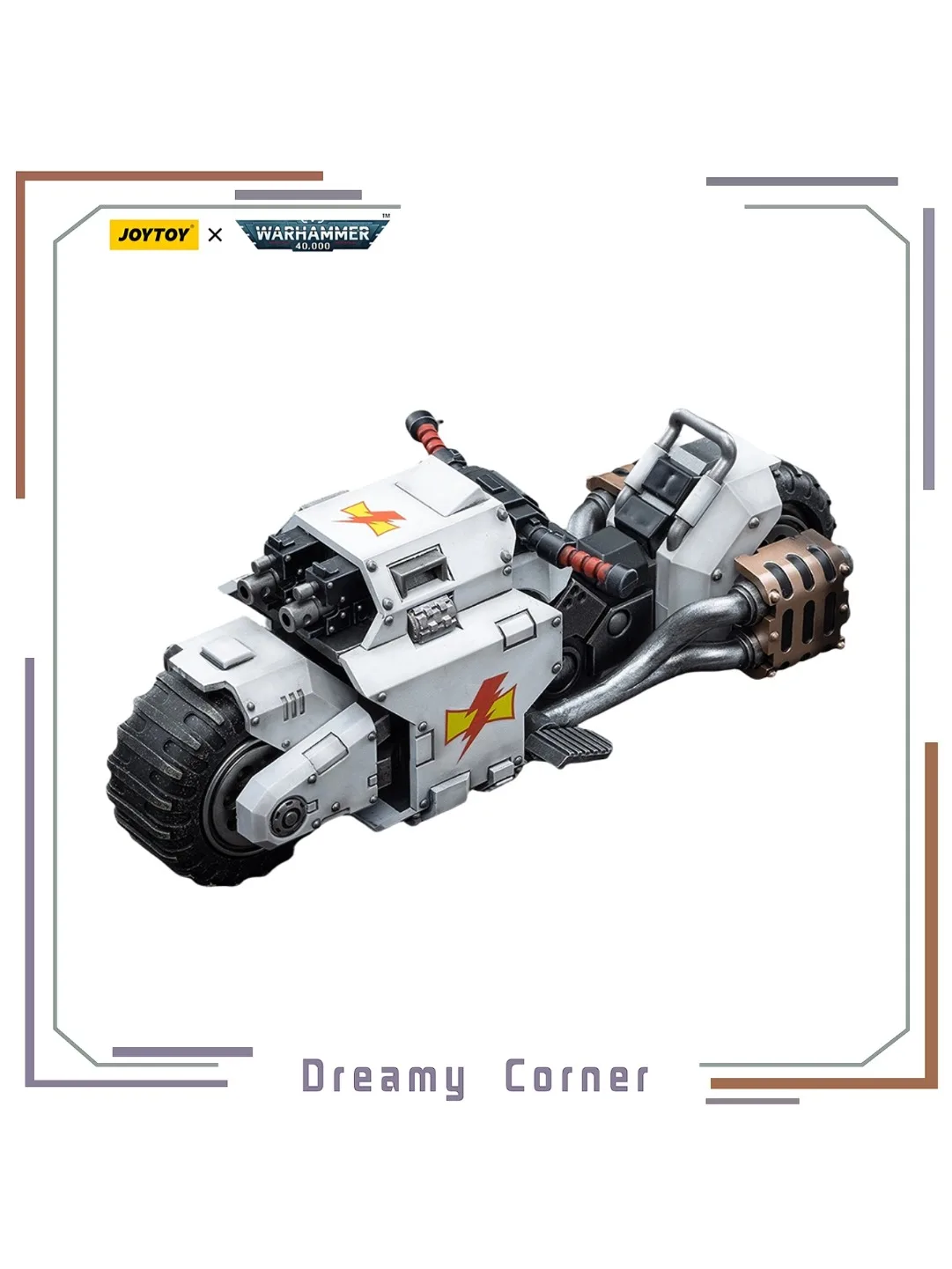 AliExpress JOY TOY 【Pre-sale】JOYTOY Warhammer 40K White Scars Raider-pattern Combat Bike 1/18 Action Figure Toy