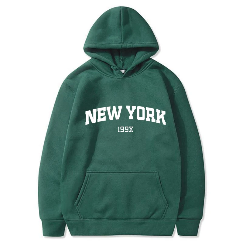 Women's Long Sleeves New 199X Letter Print Hoodie Women Fashion Coat Oversized New York 199X Hoodies Sweatshirt Female Women S