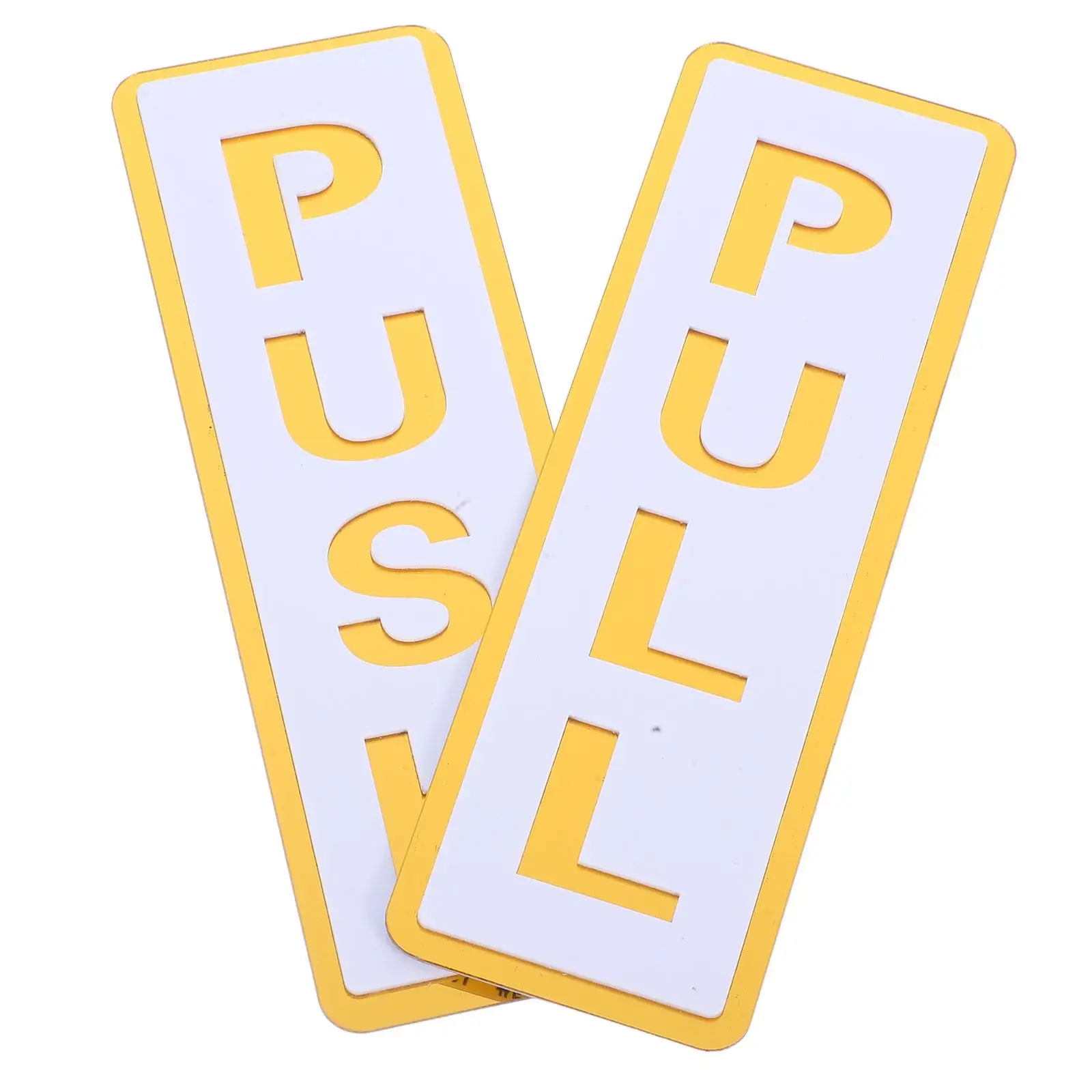 

2pcs Acrylic Push Pull Door Signs Selfadhesive Black Stickers for Wooden Glass Metal Plastic Doors Office Store Hardware Decor
