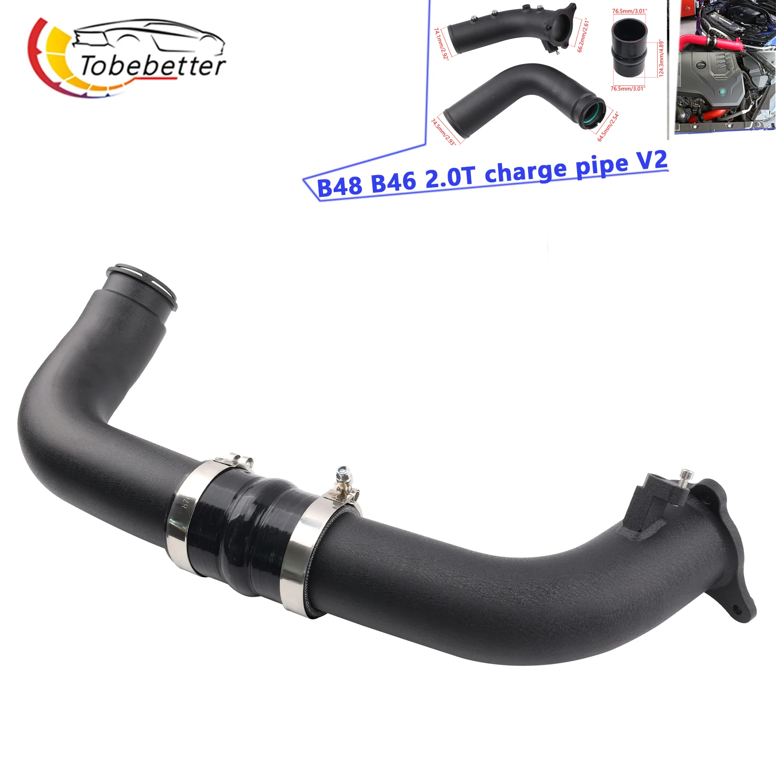 Intake Charge Pipe Fit for BMW B46 B48 2.0T Turbo 320i 330i 420i 430i F30 F31 G20 3 Series F3X F2x G30 530i 740i 13718601683