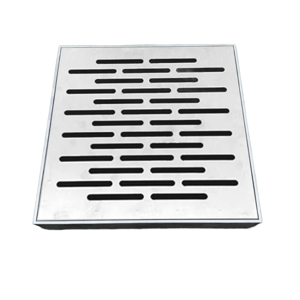 غطاء صرف من الفولاذ المقاوم للصدأ، مصفاة أرضية، غطاء فتحة خارجية، لوحة غطاء خندق الصرف