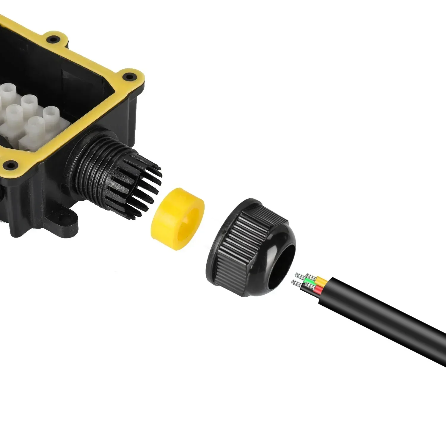 

4 Wege Wasserdichte Abzweygose Verteilerdose Anschlussdose IP68 450 В 24 А Поставки электрооборудования Аксессуары