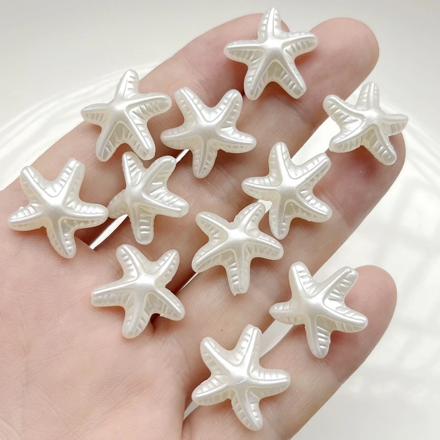 20 pieces of 19mm beautiful beige starfish beading suitable for bracelet necklace jewelry making decorative beads