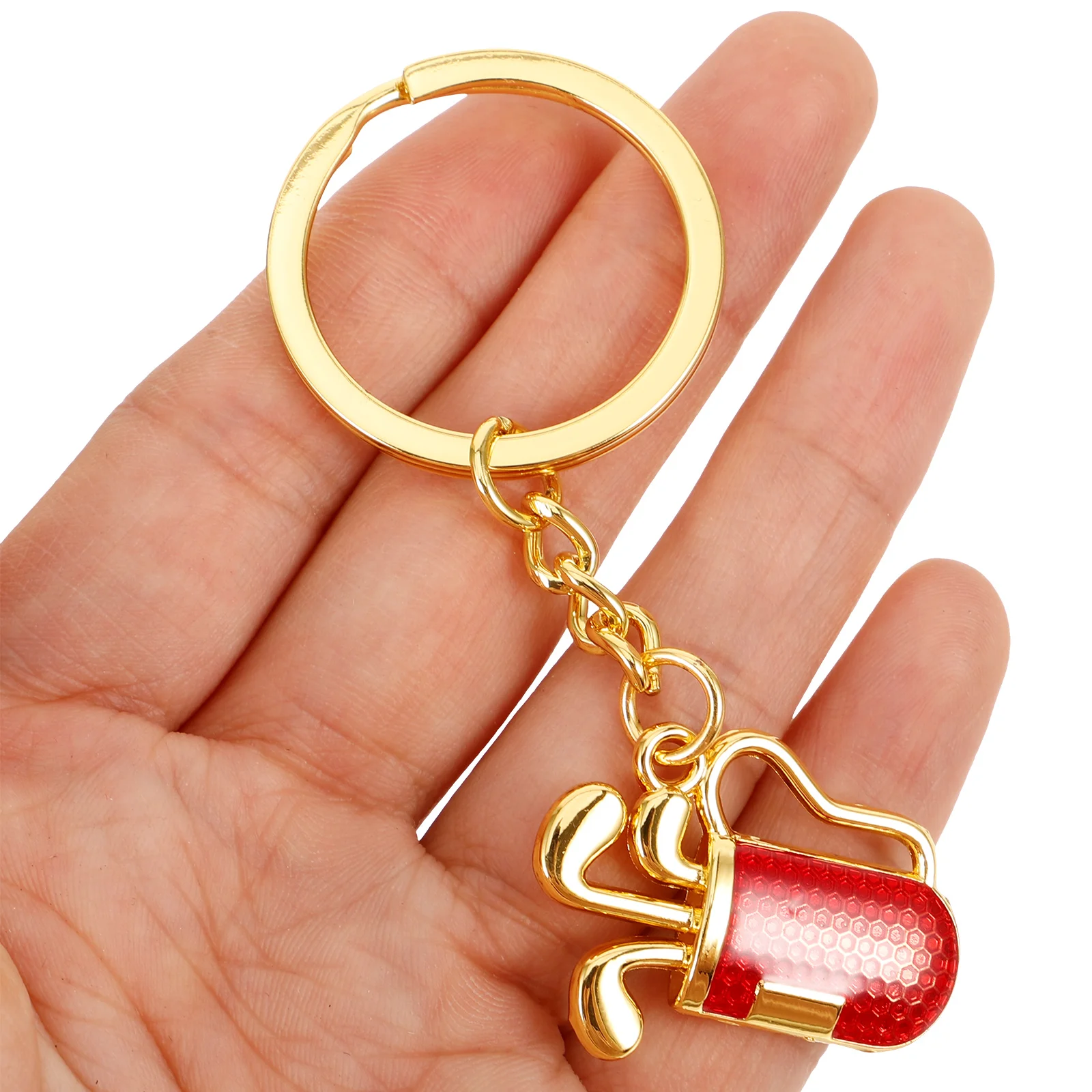 

Creative Golf Keychain Pendant Zinc Alloy Bag Hanging Decoration For Backpacks Keychains Multi-Purpose Gift Golf Key Ring 3D