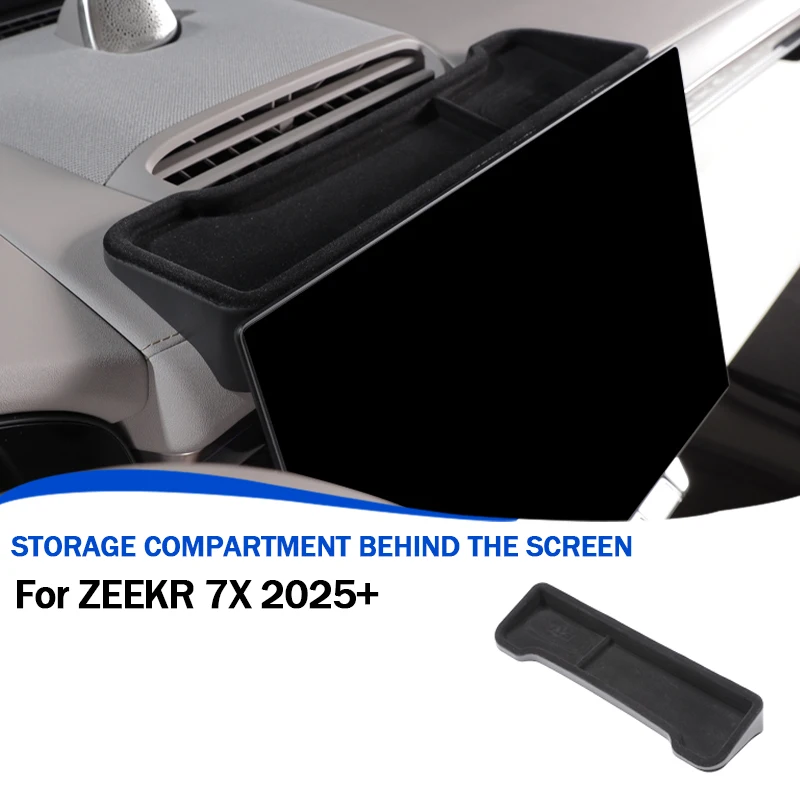 For ZEEKR 7X 2024+ Centre Console Storage Box Behind Screen Dashboard Tissue Box Organiser TPE material Interior Car Accessories
