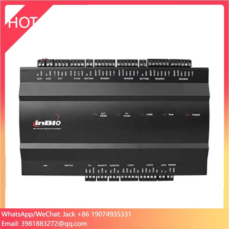 

ZKT Inbio460 Smart Security Four Doors IP-based Biometric Fingerprint Multi Door Lock Access Controller Board Panel