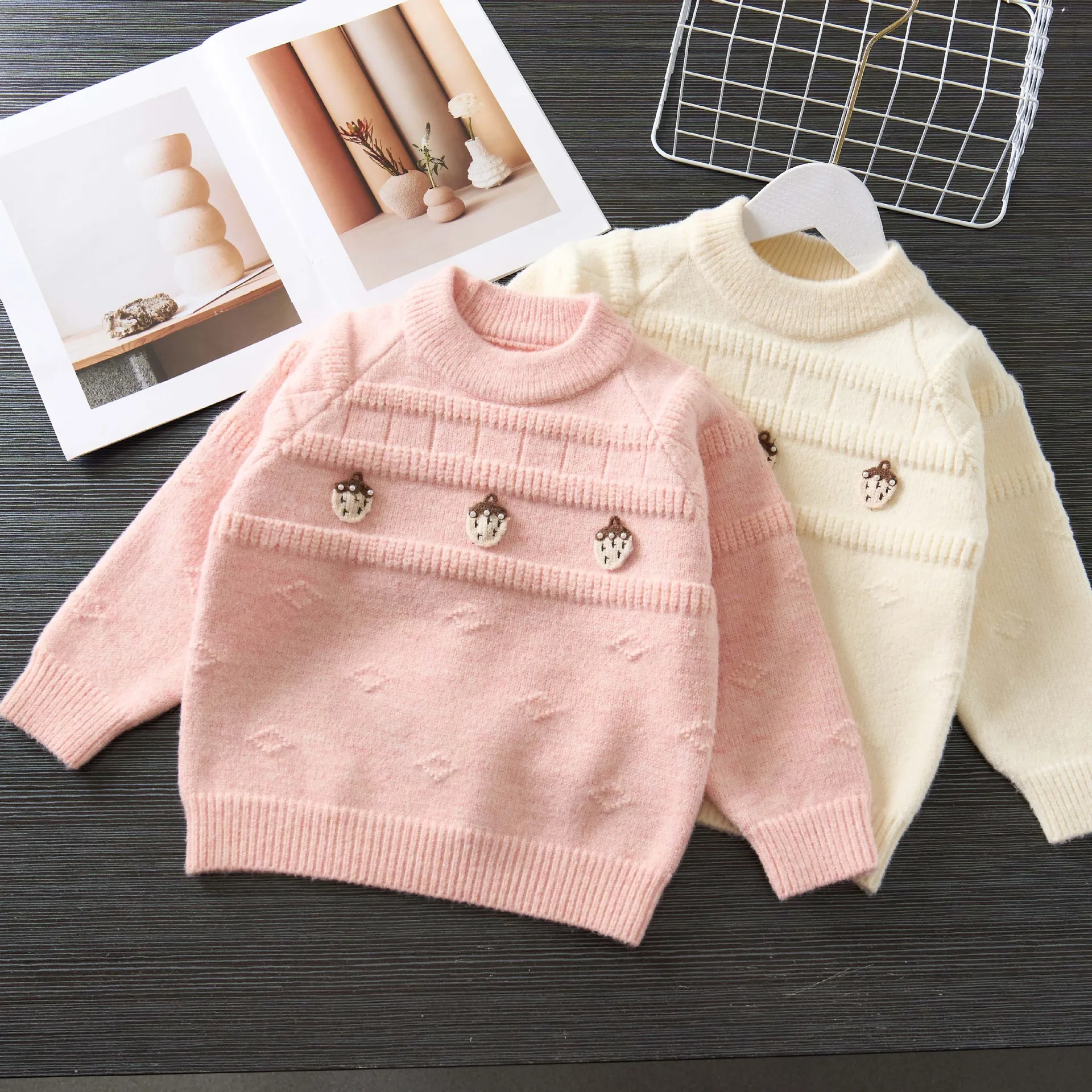 

Girls Sweaters Autumn Winter Children Woolen Jersey Tops For Baby Girl Clothing Outerwear Kids Knitted Pullover Sweater Spring 9