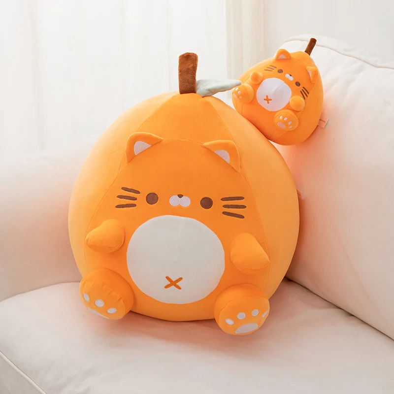 TreasuringU Oranje Kat Knuffels Leuke Cartoon Dieren Kat Pluche Kussens Plushie Poppen Bank Zacht Kussen