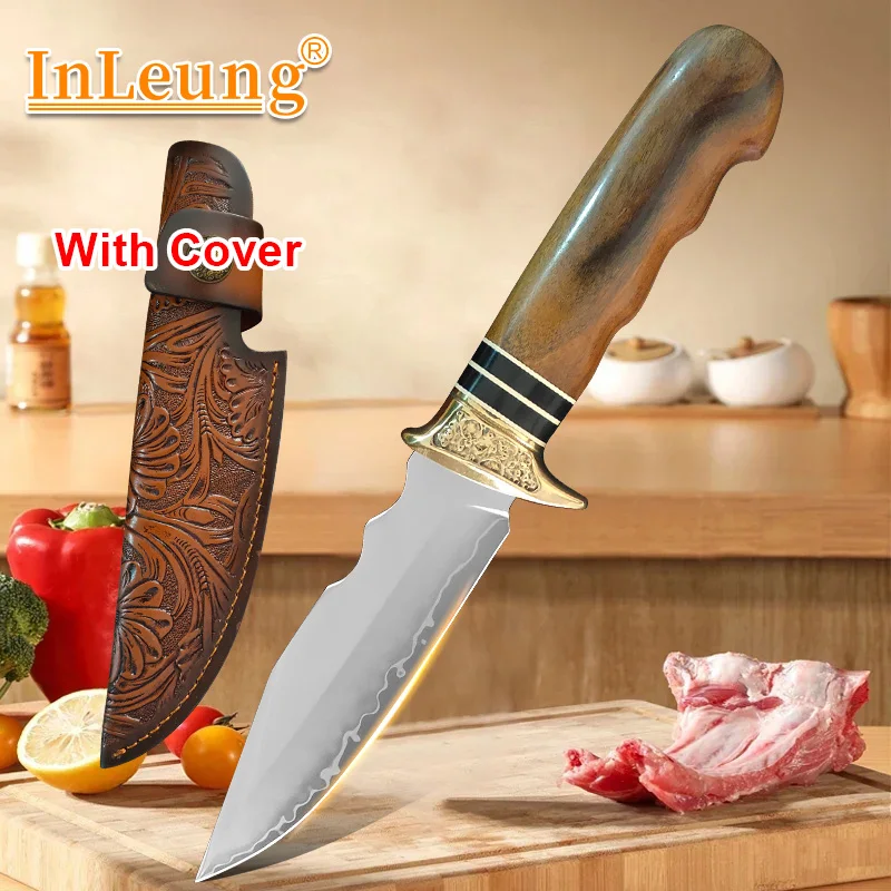 Cuchillo profesional para deshuesar de acero de Damasco, súper afilado, hecho a mano en Japón, con mango de madera, para carne, frutas y verduras