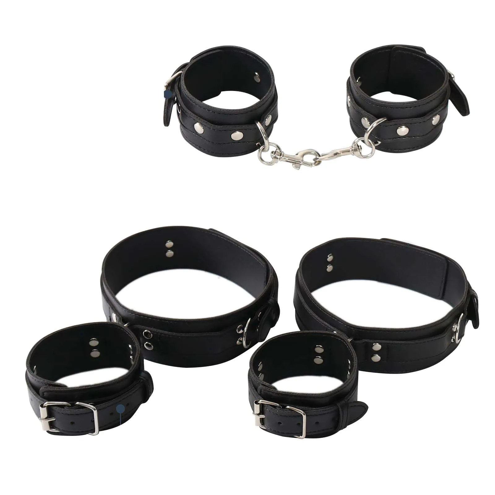 BDSM PU Leather Bondage Gear Sex Handcuff Thigh Restraint Leg Cuffs Sex Toy Set Open Thighs 18+ Adult Erotic Games Sextoy Kits