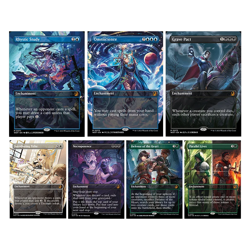 

Magic The Gatherings Storms Trading Card Game Diy Homemade Omniscience Grave Pact Parallel Lives Collection Card Toys Gift