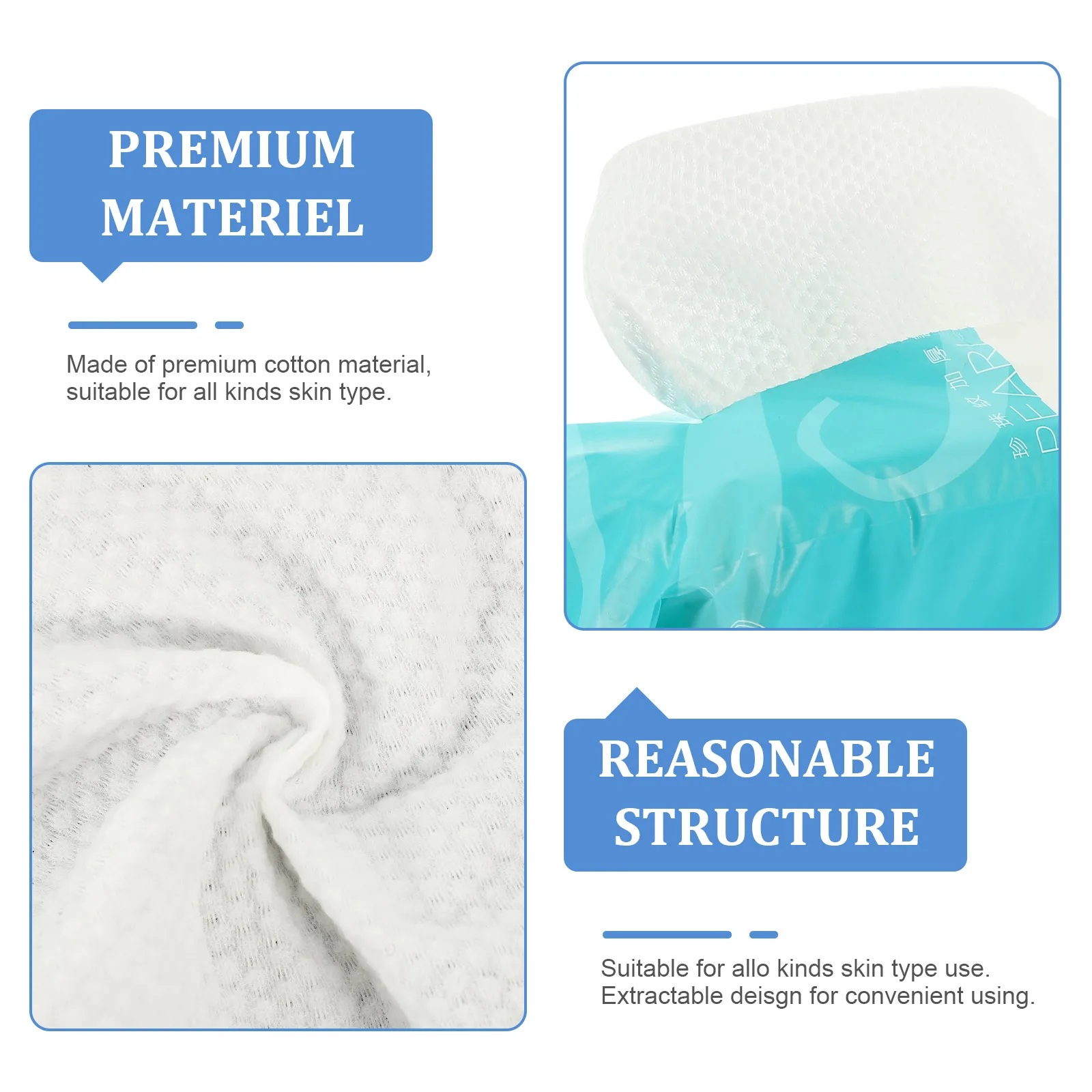 Soft Cotton Face Cleaning Wipes Gentle Makeup Remover Washcloth Extractable Design Travel Skincare Essentials All Skin