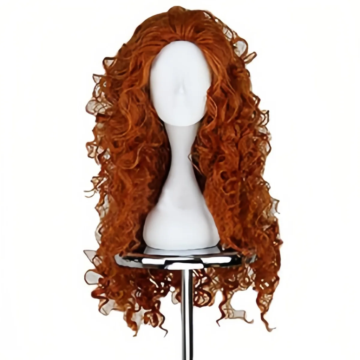 Anxin Brand Synthetic Fiber Wig: Red-Brown, Thick, Long, Wavy Hairstyle with Voluminous Curls and a Natural, Fluffy Texture; Made from High-Quality Synthetic Fiber, Comfortable to Wear and Easy to Manage; a Fashionable Accessory Suitable for Adult Women for Cosplay Character Costumes, Retro Outfits, and Eye-Catching Party Styles view 3