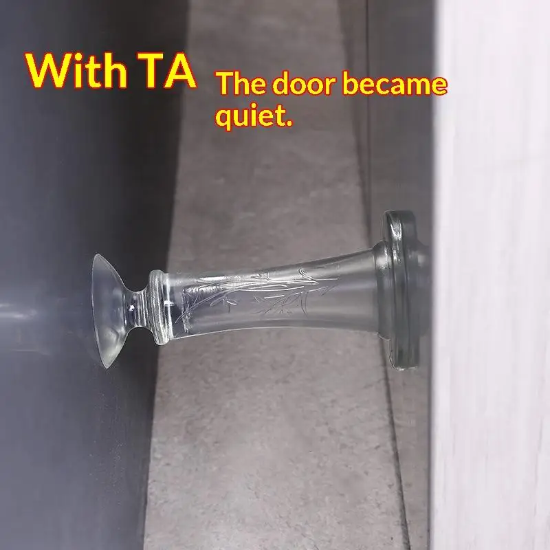 2/10Pcs Door Stopper Mute Anti Collision Pad Door Stop Bumper Non-punch Wall Protection Door Wall Buffer Household Use