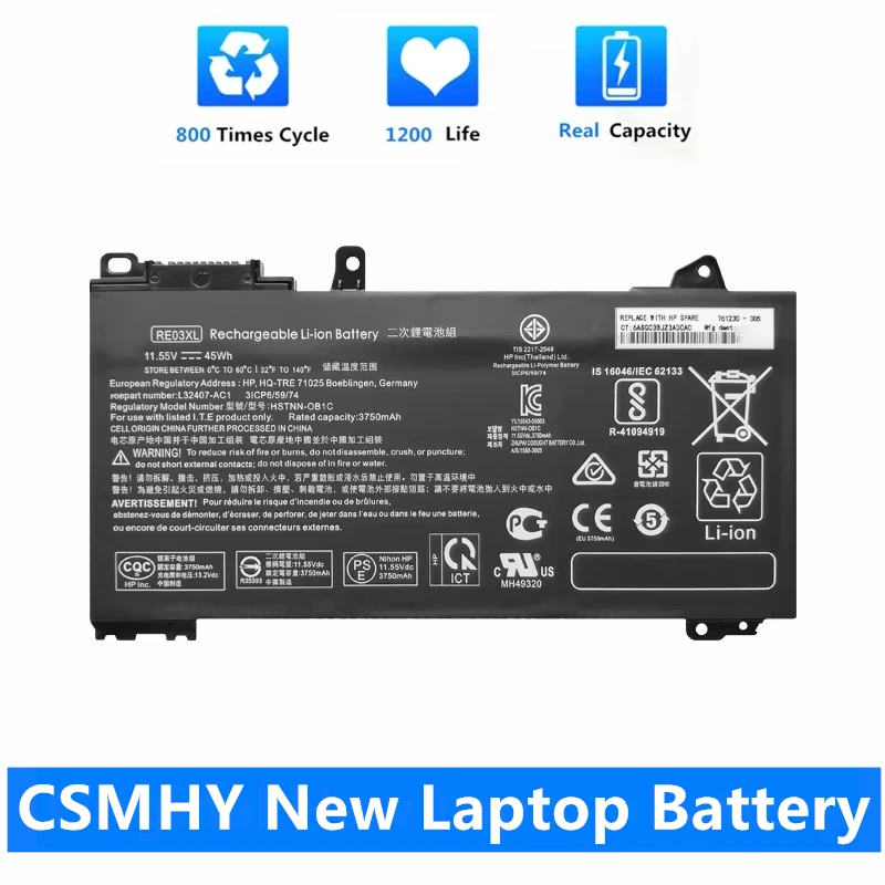 

Оригинальный Новый RE03XL RF03XL для HP ProBook 430 440 445 450 G6