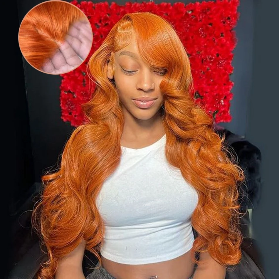 Glueless Ginger Wig Human Hair Curly Wigs Body Wave Human Hair Wigs 4x4 5x5 Hd Lace Closure Wig Ready To Wear Wig Orange Wigs