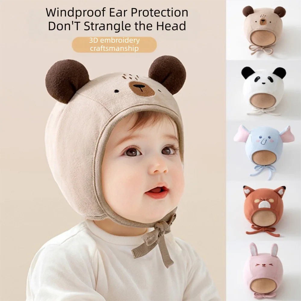 

Fashion Cute Cartoon Ear Protection Cap Cold Proof Warm Earmuffs Hat Windproof Beanie Cap Baby