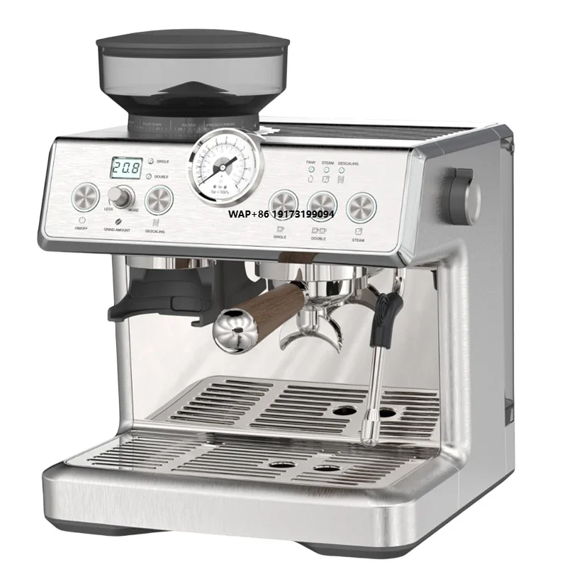 Cafetera Eléctrica Portátil, Máquina de Espresso de 20 Bares, Espumador de Leche, Cafetera Doble Independiente para Espresso