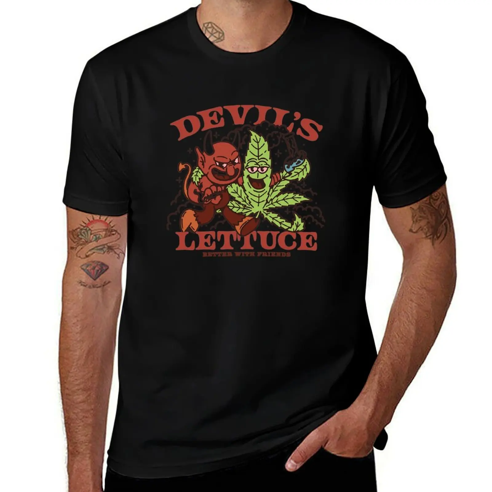 Devil's Lettuce T-Shirt Graphic Print Short Sleeve T-Shirt