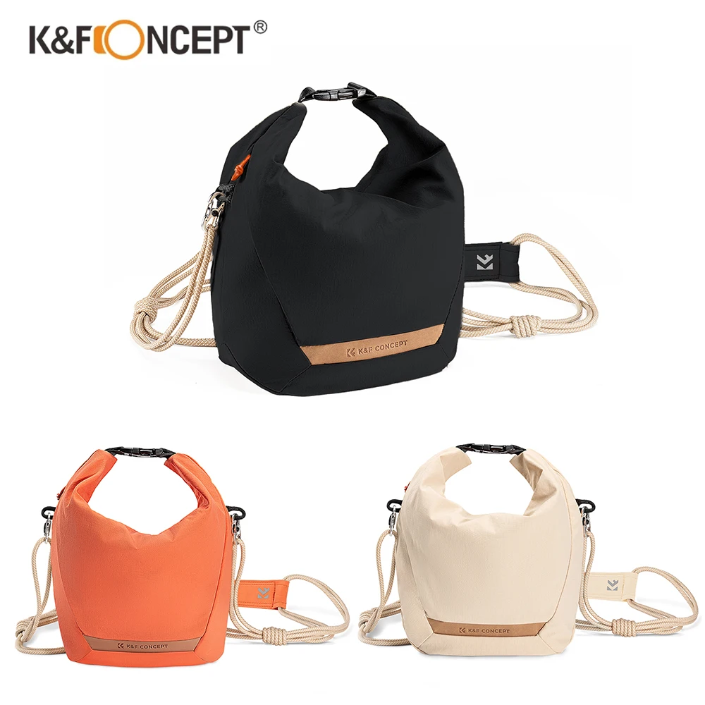 K&F Concept 5L Portable Camera Sling Bag Multi-functional Waterproof Shoulder Backpack Photographers Adjustable Strap Handle Bag