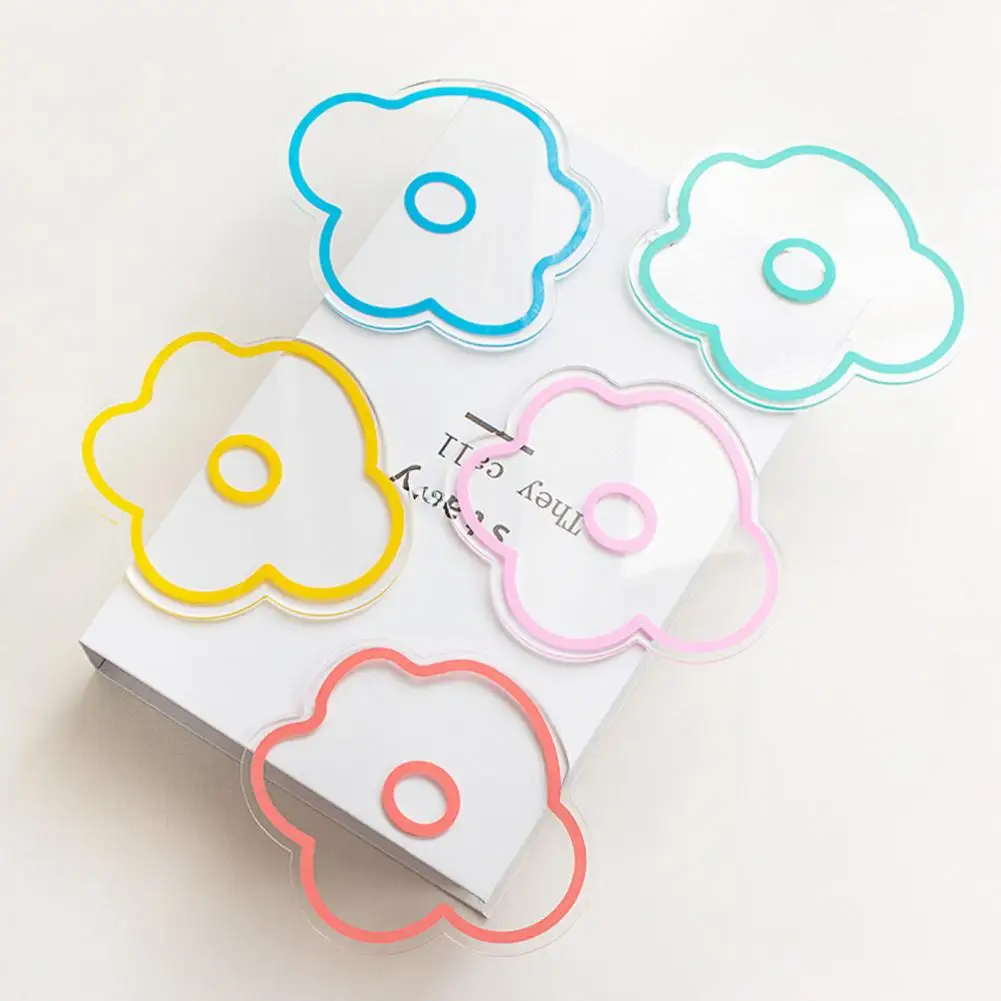 Heat-Resistant Cup Pads Non-Slip Drink Mats Cute Transparent Cup Mat for Kitchen Living Room Acrylic Flower Coaster