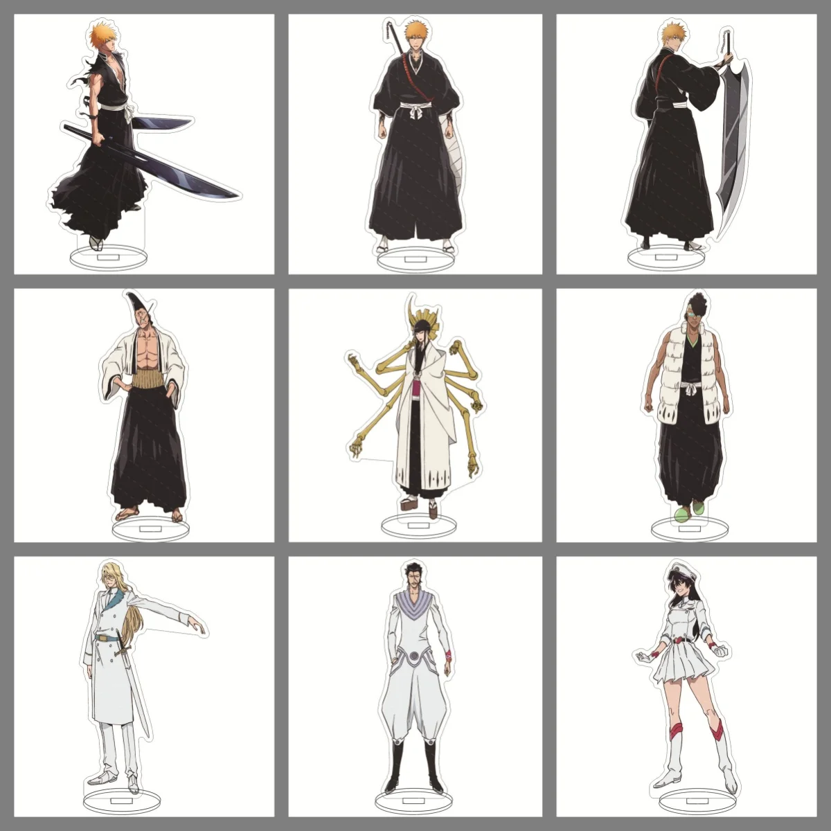HOT Anime BLEACH Stand Manga Figuren Kurosaki Ichigo Miniaturen Figuren Acryl Garage Kits Modell Spielzeug GK Ornamente Dekoration