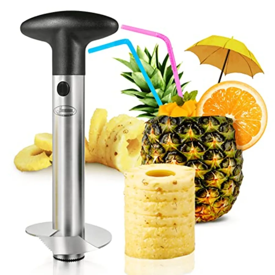 

Pineapple Corer, [Upgraded, Reinforced, Thicker Blade] Newness Premium Pineapple Corer Remover, Stainless Steel Pineapple Core