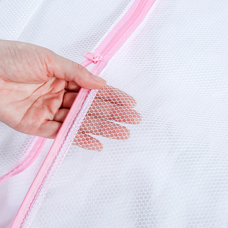 Foldable Delicates Lingerie Bra Socks Underwear Washing Machine Clothes Protection Net Square Zippered Mesh Laundry Wash Bags