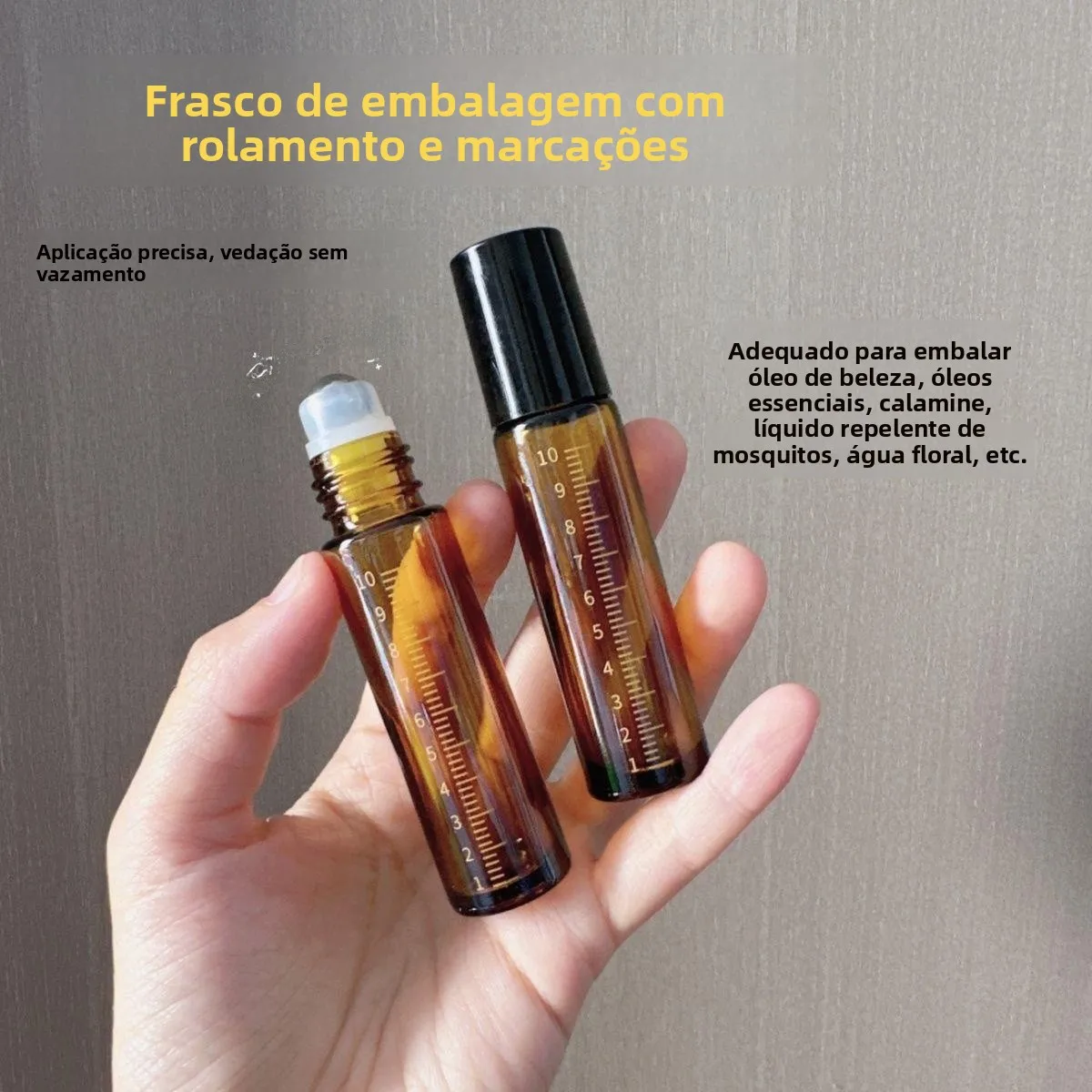 ポータブルトラベルガラスローラーボトル-0ml-空のエッセンシャルオイル香水ドロッパーボトル-エッセンシャルオイル用ポータブルディスペンシングボトル
