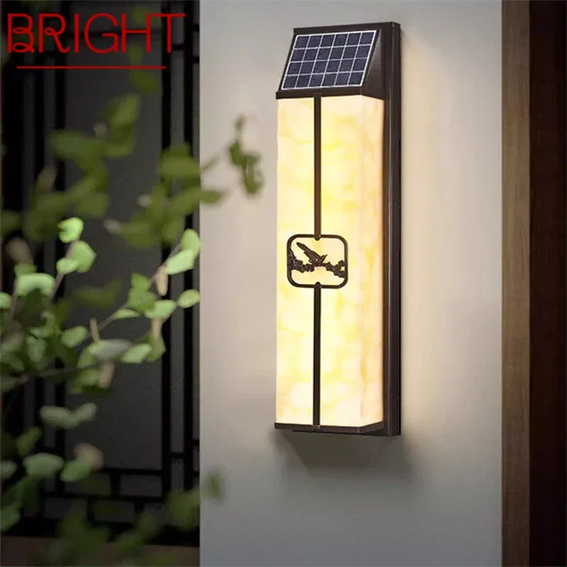 

BRIGHT Contemporary Solar Outdoor Wall Lamps Simplicity Waterproof Balcony Hallway Courtyard Villa Gate Hotel