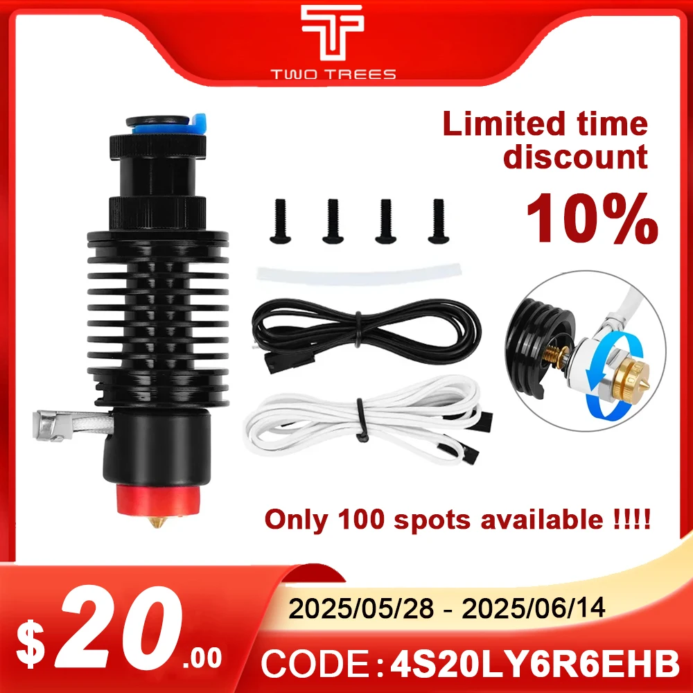 E3D Revo Kit estrusione riscaldamento ceramico Termistore 104NT Kit hotend nucleo riscaldatore riscaldamento rapido per stampante 3D E3d V6 Voron Hot End