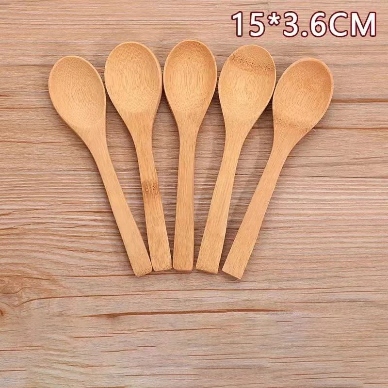 

10/20/50/100Pcs Natural Bamboo Wooden Dessert Ice Cream Yogurt Honey Bamboo Spoon Restaurant Wedding Party Kitchen Accessories