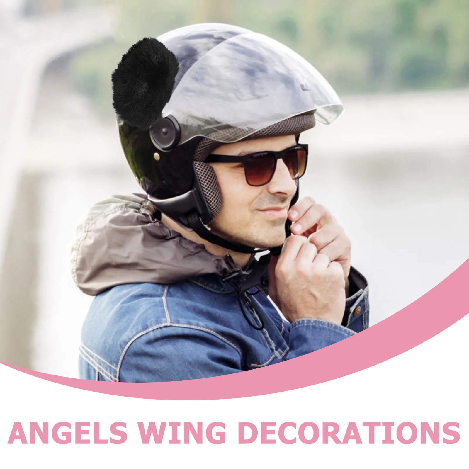

1Pair Bear Ear Decor Soft Cute Motorcycle Ornament Detachable for Electric Scooter and Motorcycle Accessories