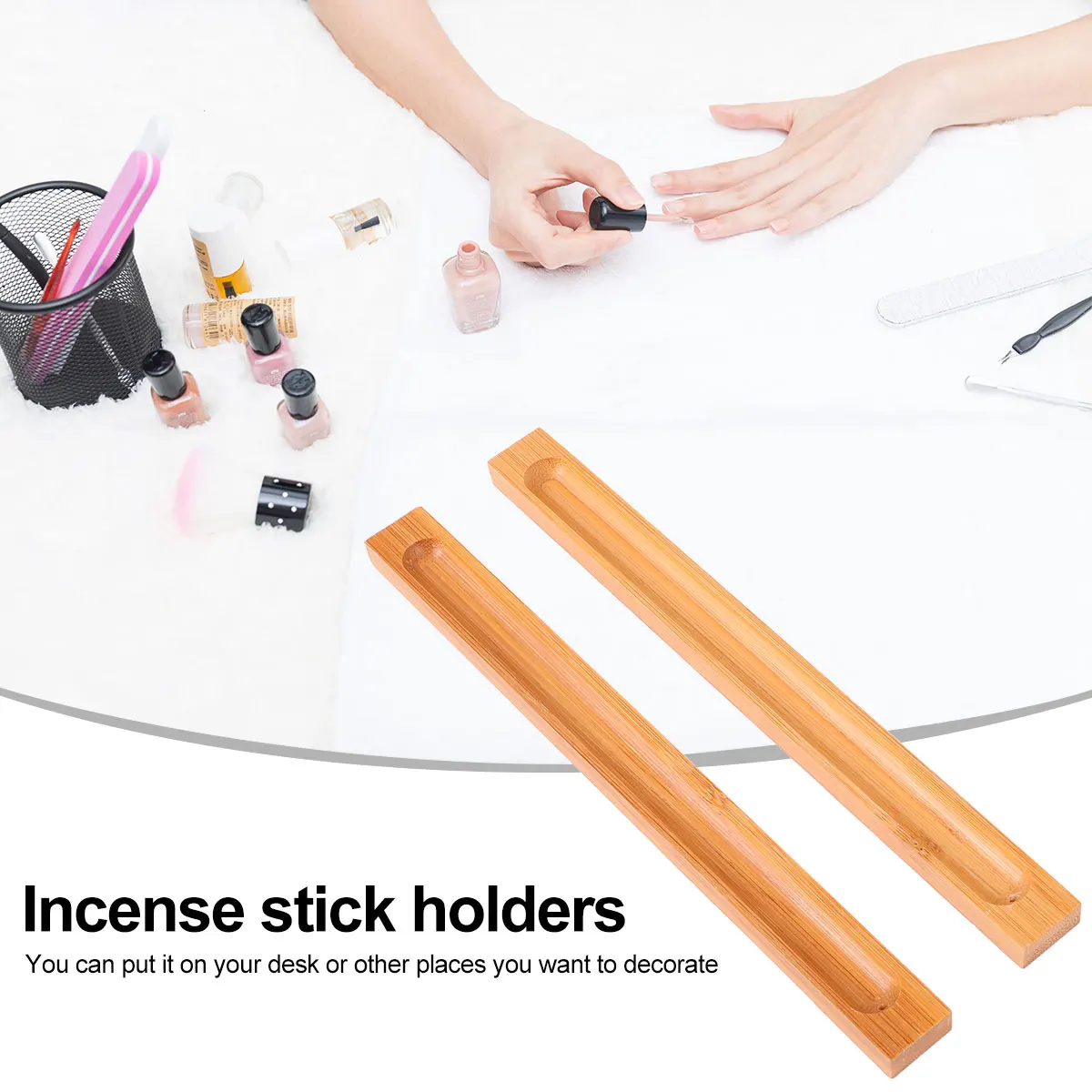 

2Pcs Bamboo Wooden Incense Stick Holders Lightweight Incense Burner for Home Yoga Meditation Spa