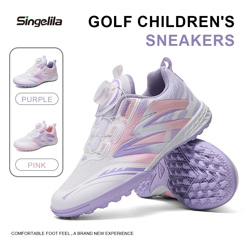 

Golf shoes, outdoor artificial turf soccer shoes, boys' and girls' TF soccer shoes, mesh fabric, rotating buckle