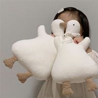 ins Korean style pure white duckling soothing doll baby toy soothing doll sleeping doll soothing rag doll