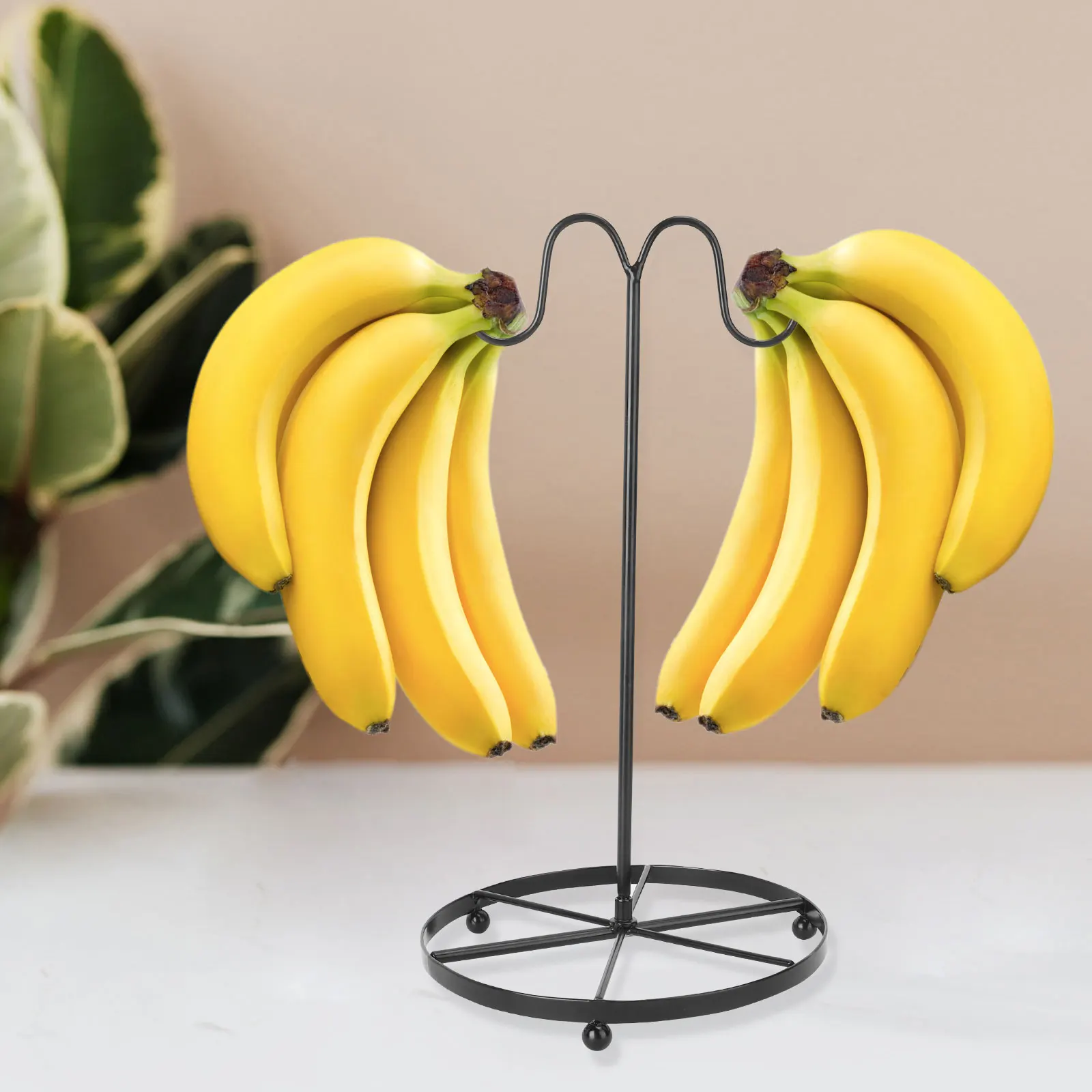 

Banana Hook Fruit Rack Kitchen Organizer Black Tree Holder Iron Curved Hooks Display Fruits Prevent Bruises Ripen