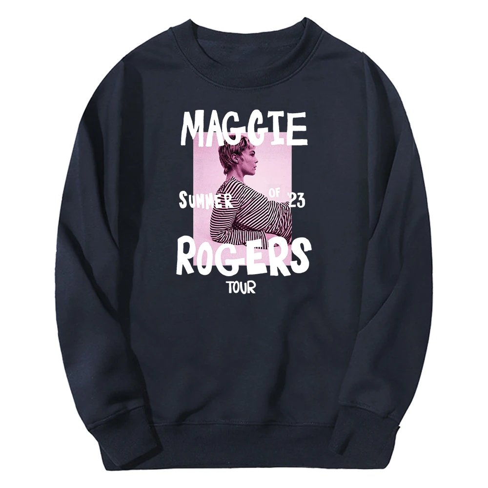 Maggie Rogers Summer of '23 Tour Merch с круглым вырезом и длинными рукавами, уличная одежда для мужчин и женщин, модная одежда