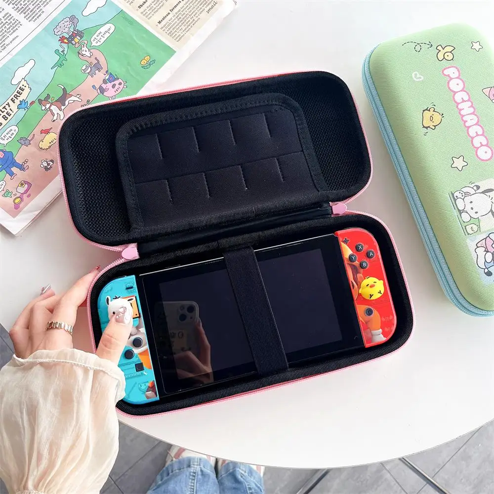 For Nintendo Switch OLED Storage Bag Portable NS Console Game Accessories Carrying Case Snoopy Pochacco Kitty Melody Kuromi