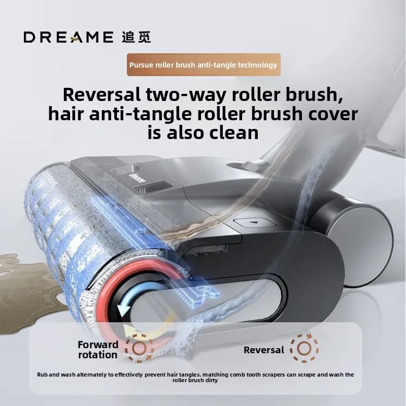 Dreame h13pro plus mix sem fio portátil máquina de esfregar a vácuo com um botão limpeza automática inglês falando