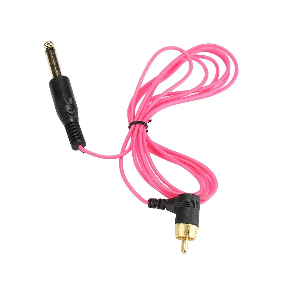 Cable de Clip de tatuaje RCA, conector de ángulo recto para fuente de alimentación de la máquina, suministros transpirables suaves