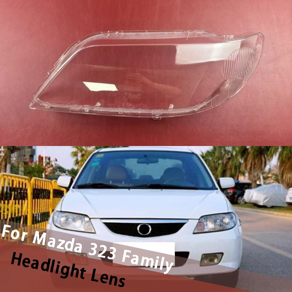For Mazda 323 Family Car Accessories Transparent Lampshade Imported Headlamp Lamp Cover Housing Mask Headlight Shell Plexiglass