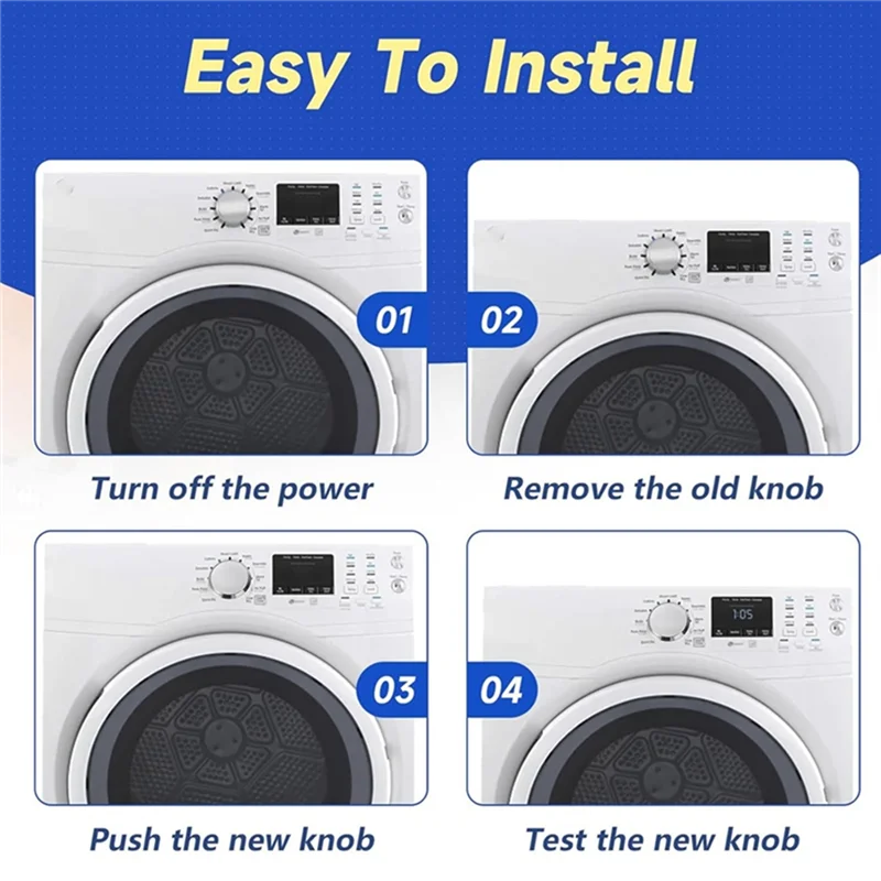 ABLE-WE01X21167 WH11X23474 Clothes Dryer Control Knob Replacement For GE GFW450SSM1WW GFW450SPM1DG GFDS170GH0WW WE01X21167
