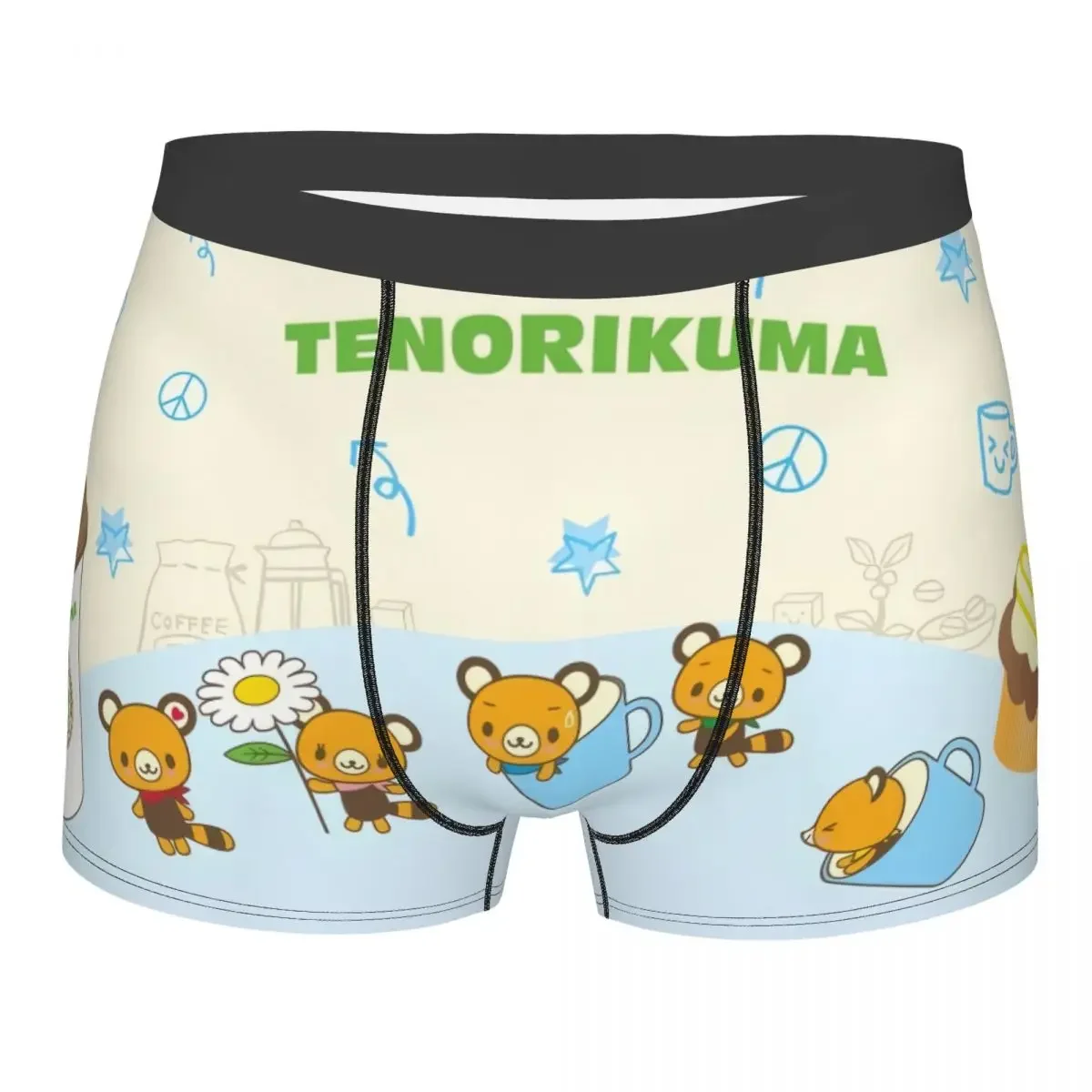 Customized  Cartoon Tenorikuma Sanrio Anime Bear Underwear Male Print Boxer Briefs Shorts Panties Soft Underpants