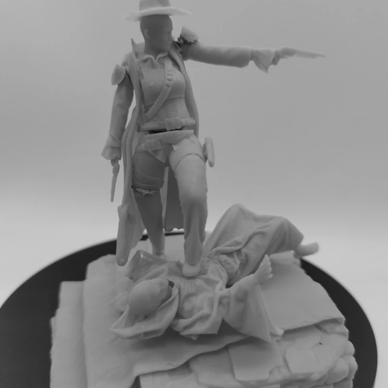 Kobieta zabójcza, która zabija złe ludzie diy zestaw do montażu modelu z żywicy w skali 1/24 niezmontowana i niepomalowana statua zabawka