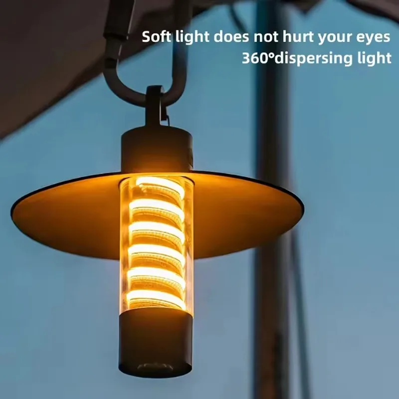 3-In-1 Rechargeable LED Camping Light, Dual Light Source, Adjustable Color Temperature IP54 Waterproof Portable Fast Delivery