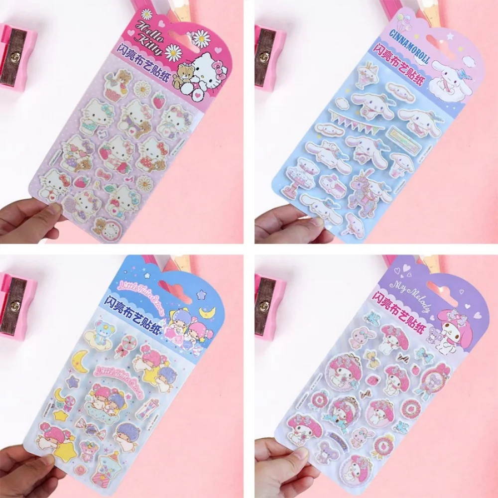 

Оригинальные наклейки Sanrio Hello Kitty, милые мультяшные наклейки с Куроми и Мелоди, игрушки, декоративные наклейки для скрапбукинга, дневника, блокнота, подарок для девочек